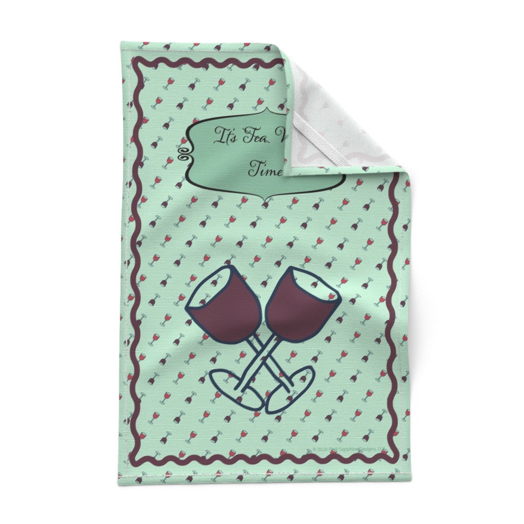 It's Wine Time Tea Towel