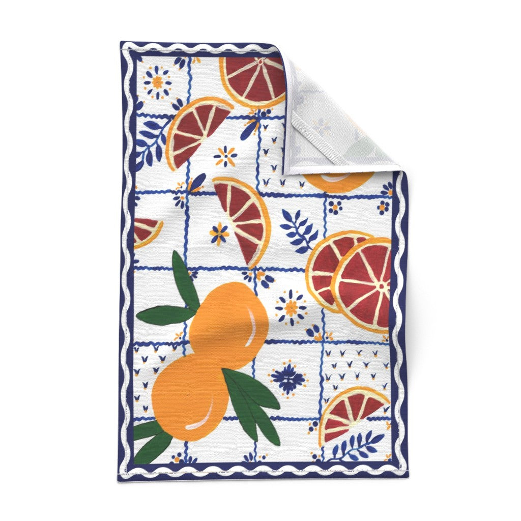 Mediterranean Zest Tea Towel