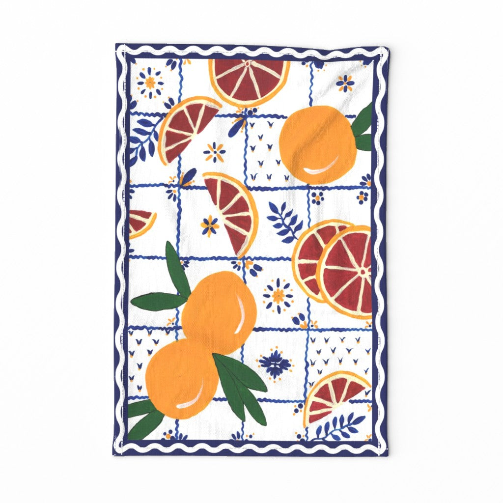 Mediterranean Zest Tea Towel