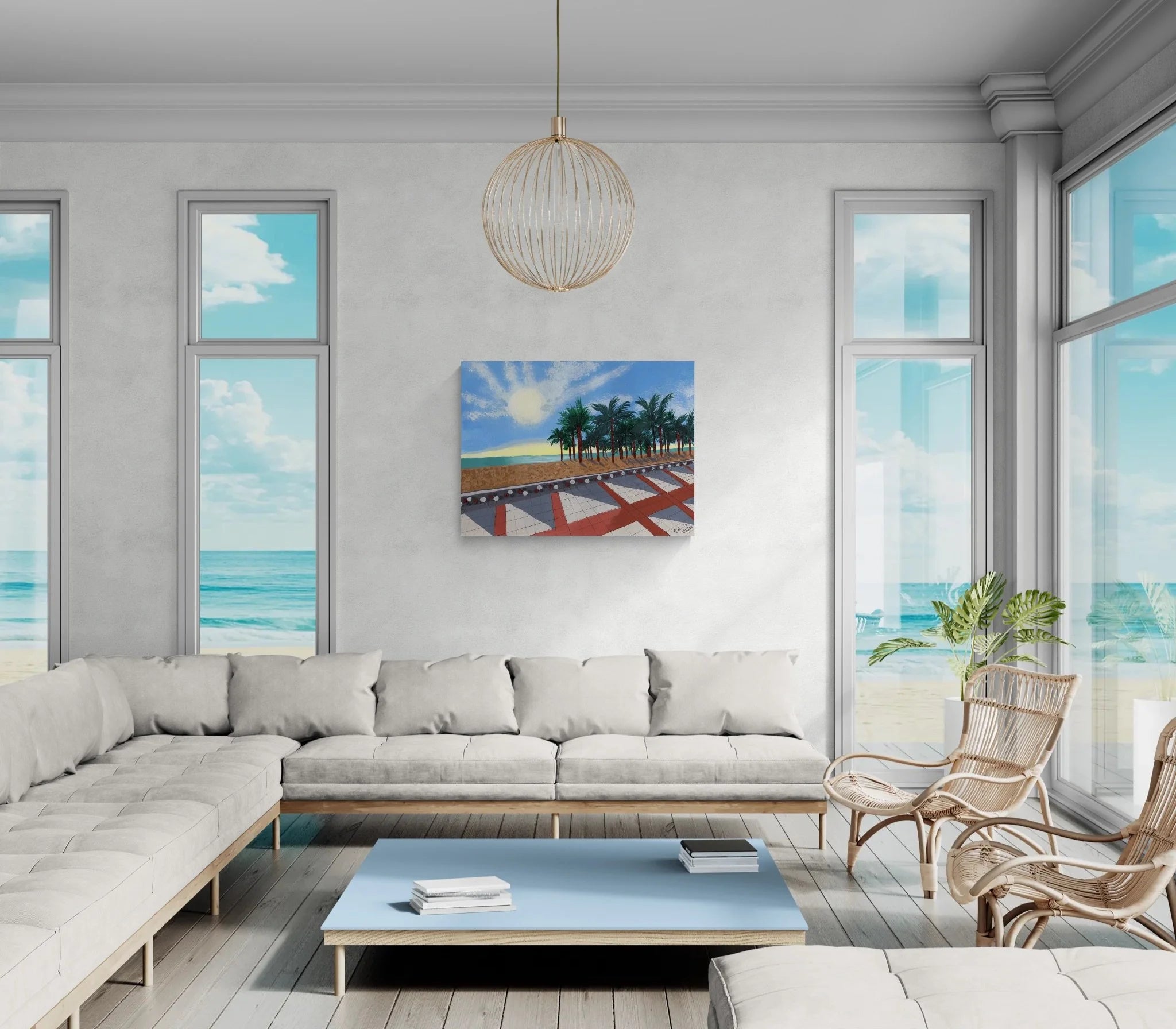 Torremolinos Beach on Canvas