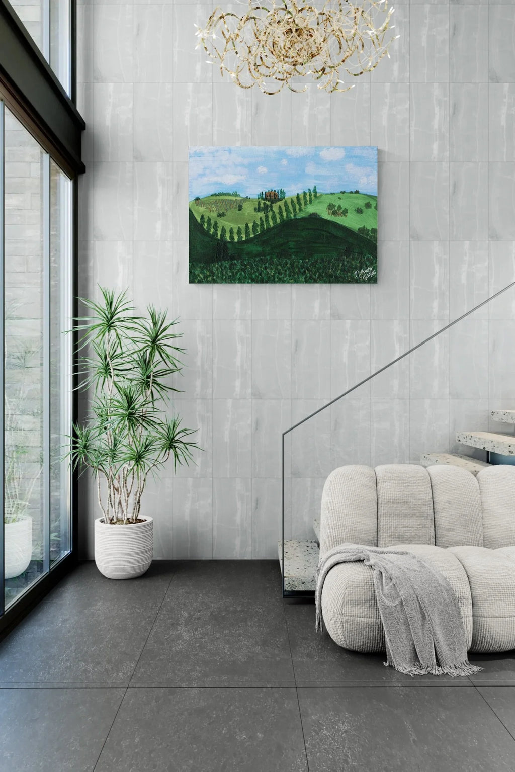 Tuscan Villa on Canvas