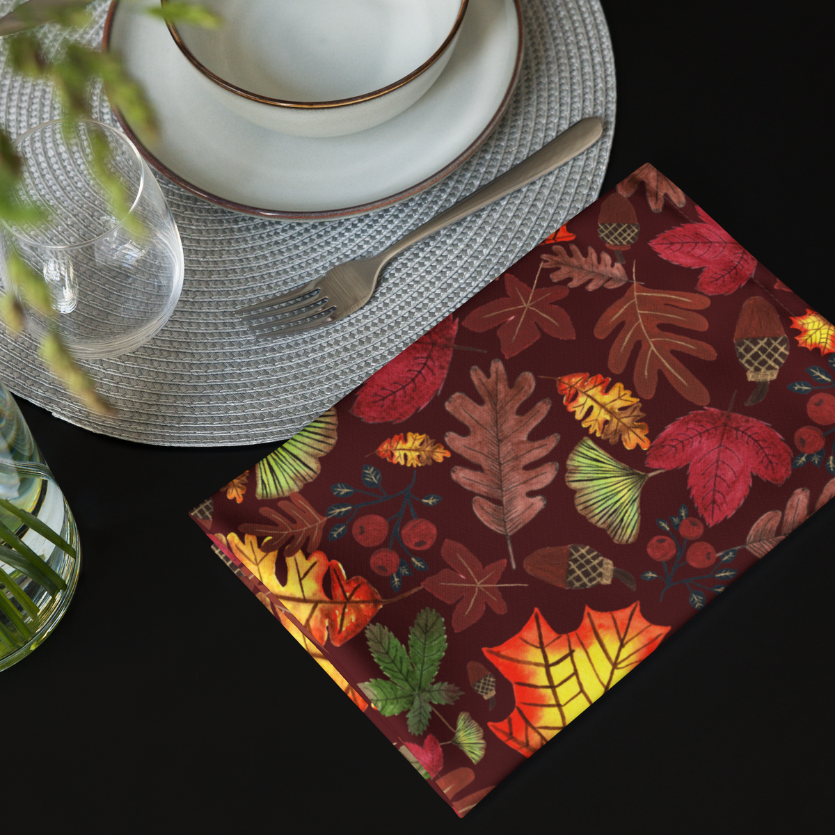 Autumn Grove Design for Fabric & Home Decor - Burgundy