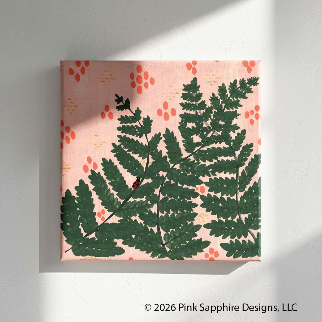 Boston Fern on Canvas – Original Painting
