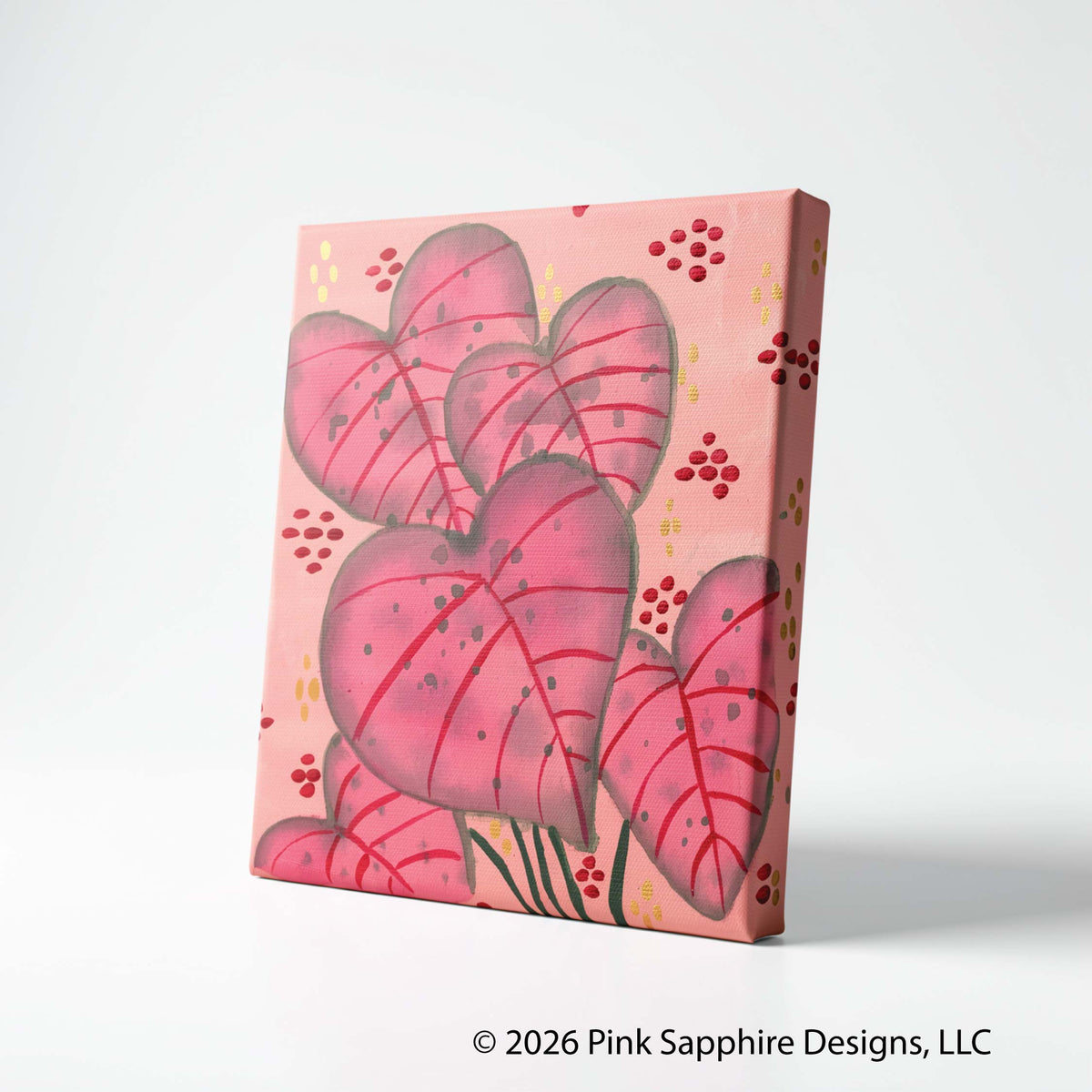 Caladium on Canvas – Original Painting