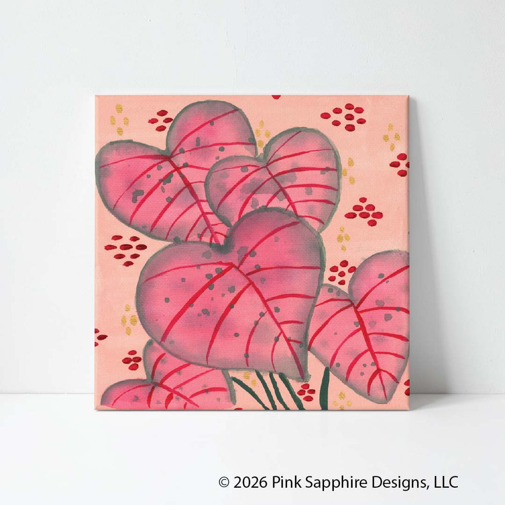 Caladium on Canvas – Original Painting