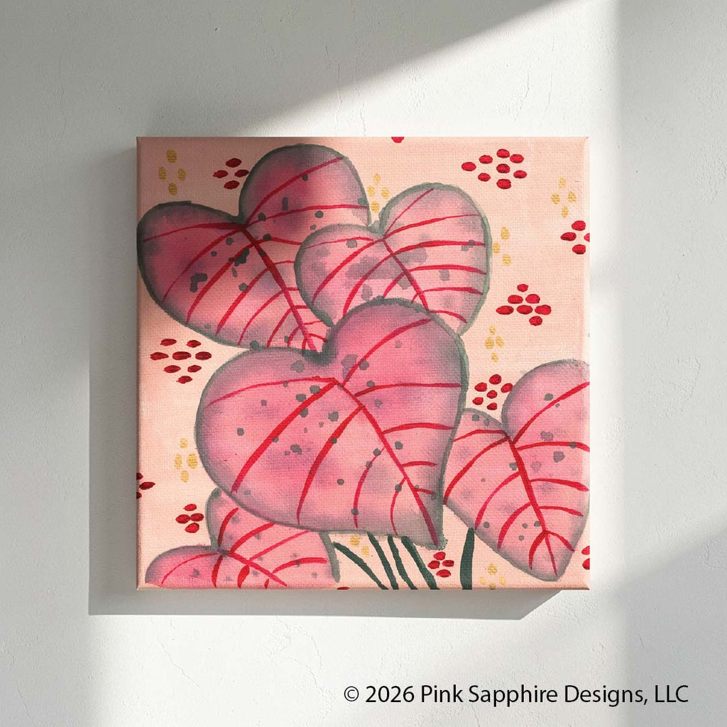 Caladium on Canvas – Original Painting