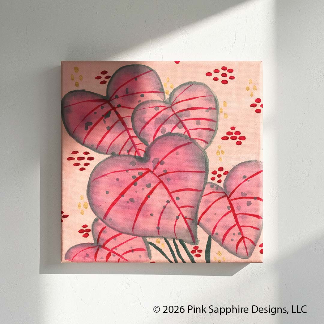 Caladium on Canvas – Original Painting