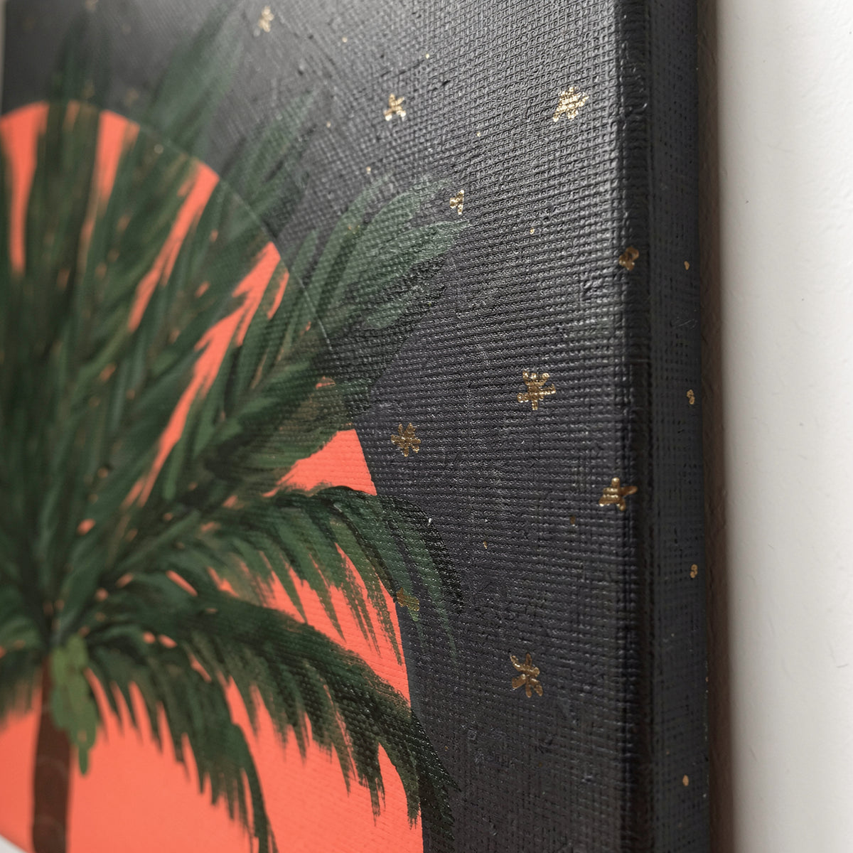Coconut Palm on Canvas – Original Painting