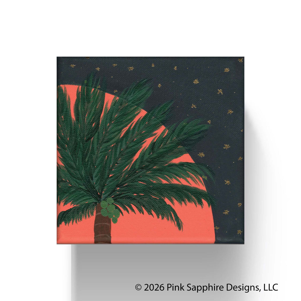 Coconut Palm on Canvas – Original Painting