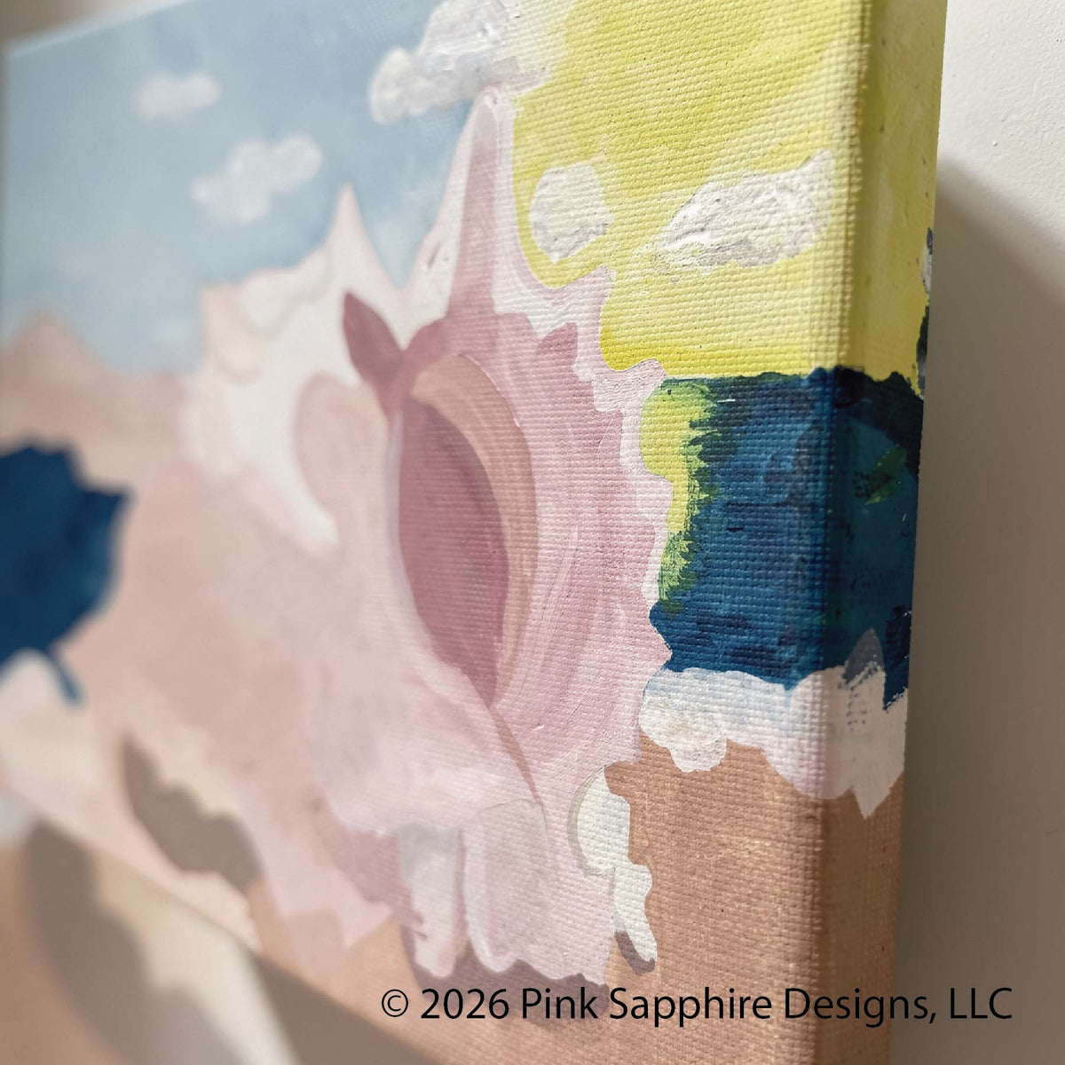 Conch Shell on Canvas – Original Painting