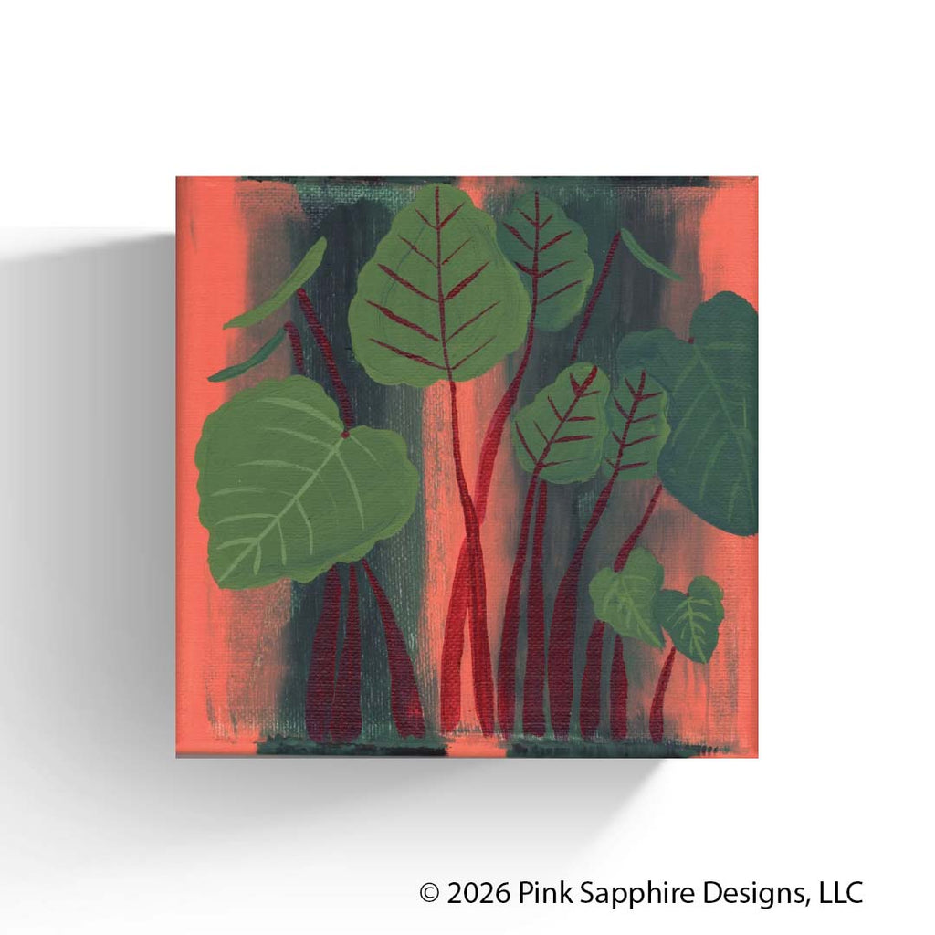 Hawaiian Punch Elephant Ears on Canvas – Original Painting