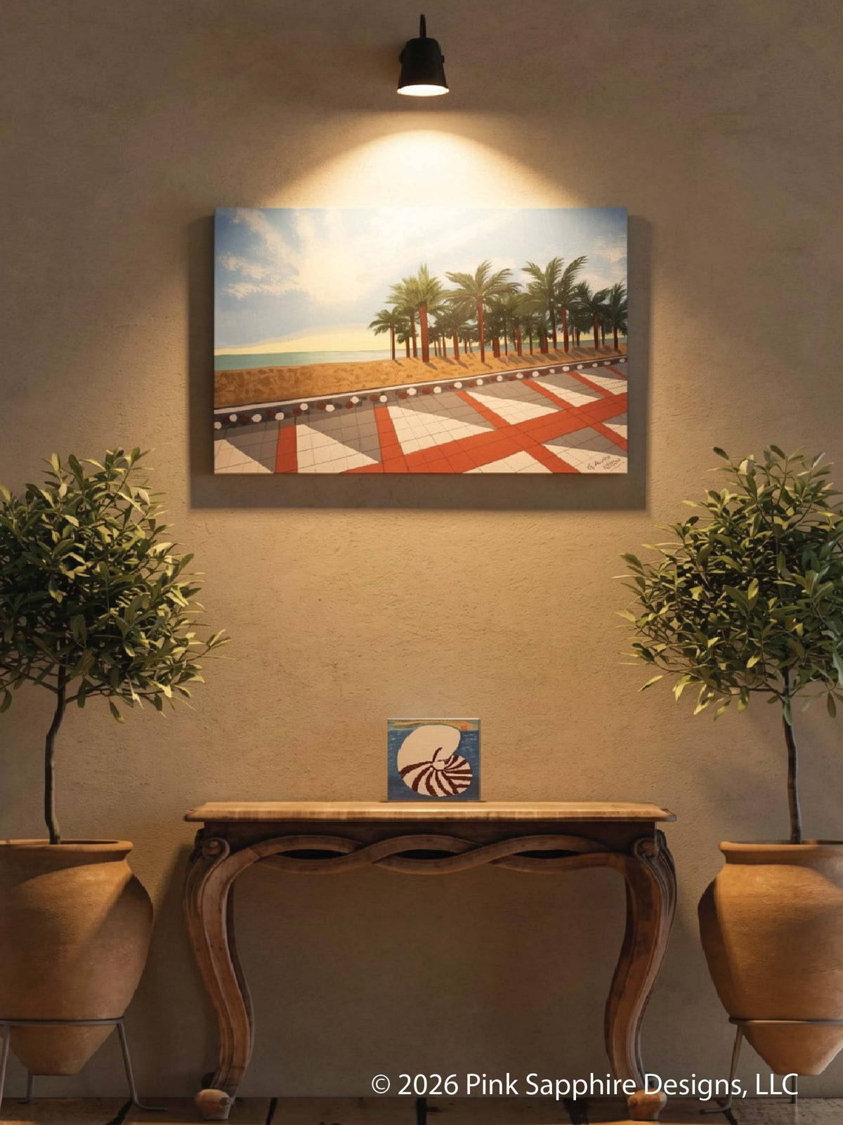 Nautilus Shell on Canvas – Original Painting