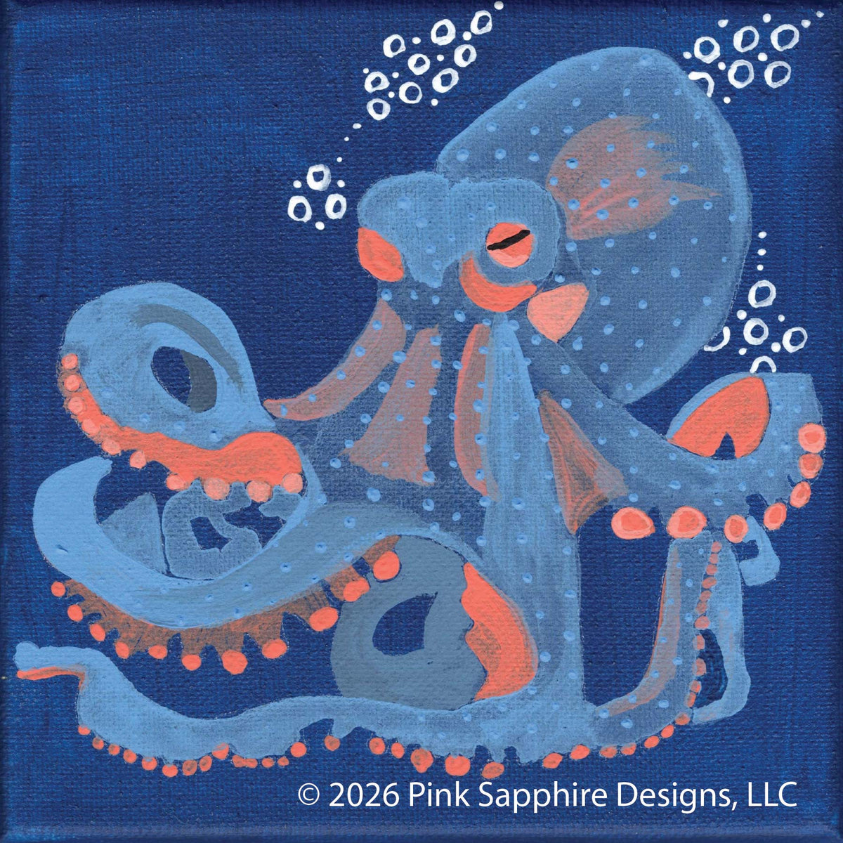 Octopus on Canvas – Original Painting