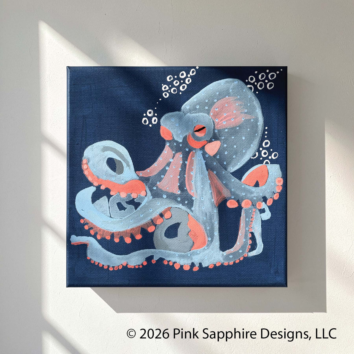Octopus on Canvas – Original Painting