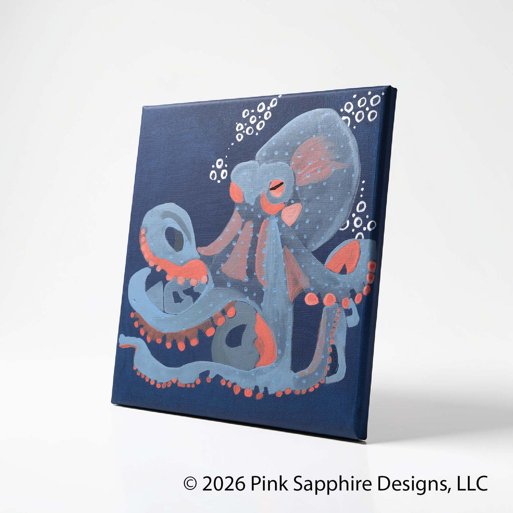 Octopus on Canvas – Original Painting