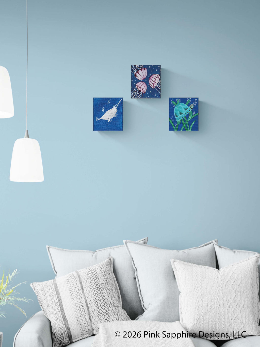 Narwhal on Canvas – Original Painting