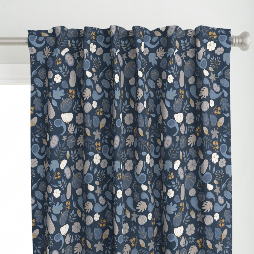 Fall Harvest Design for Fabric & Home Decor - Navy/Gray