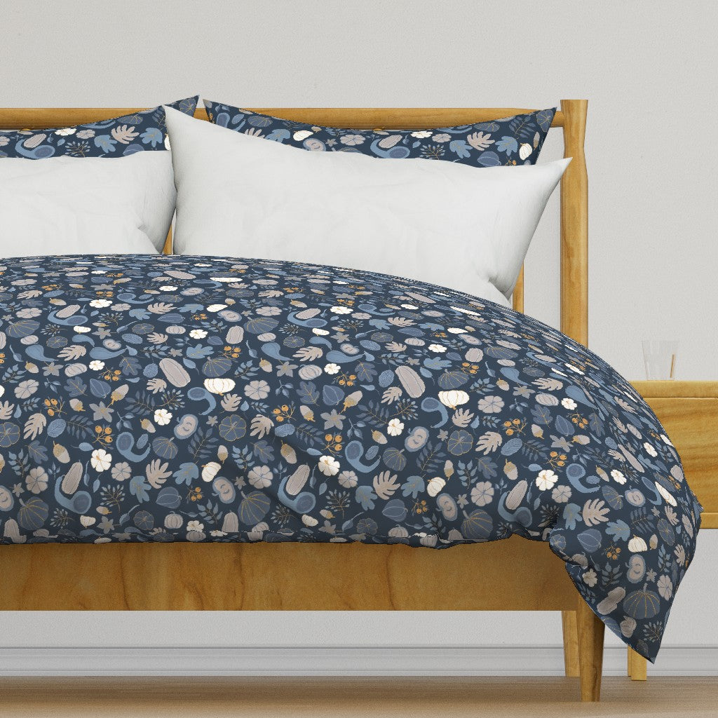 Fall Harvest Design for Fabric & Home Decor - Navy/Gray