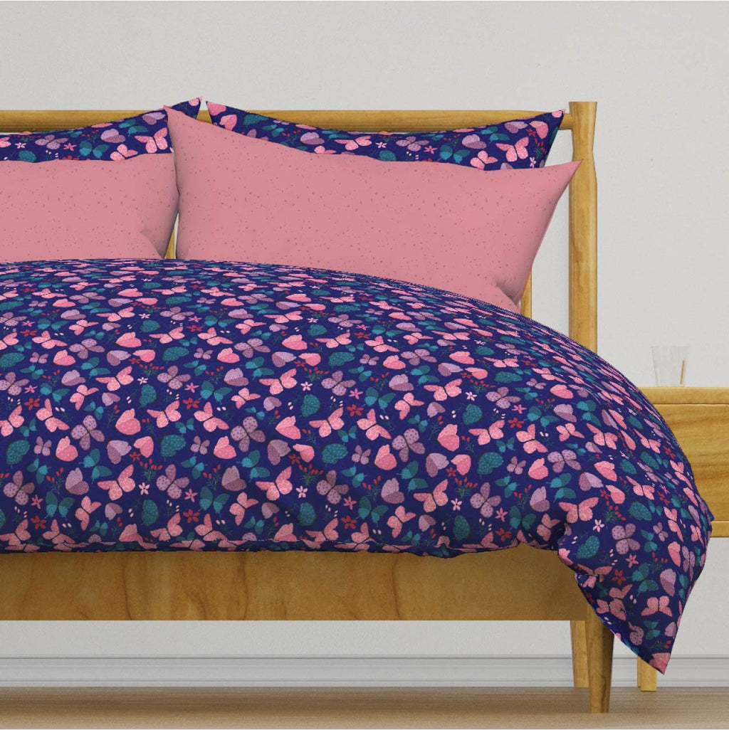 Butterfly Dance in Navy - Midnight Teal Colorway