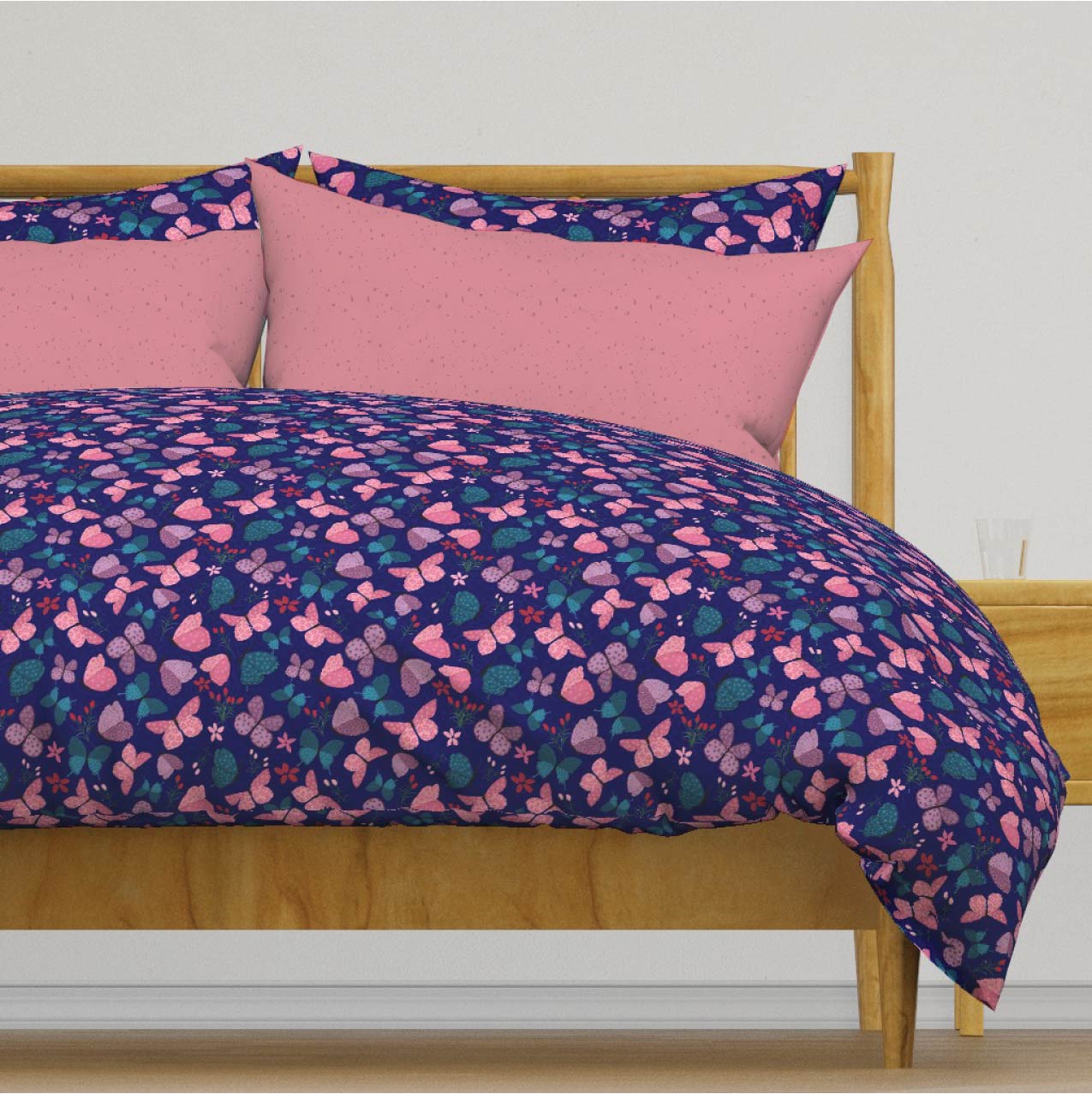 Butterfly Dance in Navy - Midnight Teal Colorway