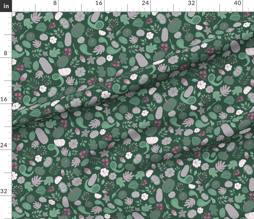 Fall Harvest Design for Fabric & Home Decor - Forest Green