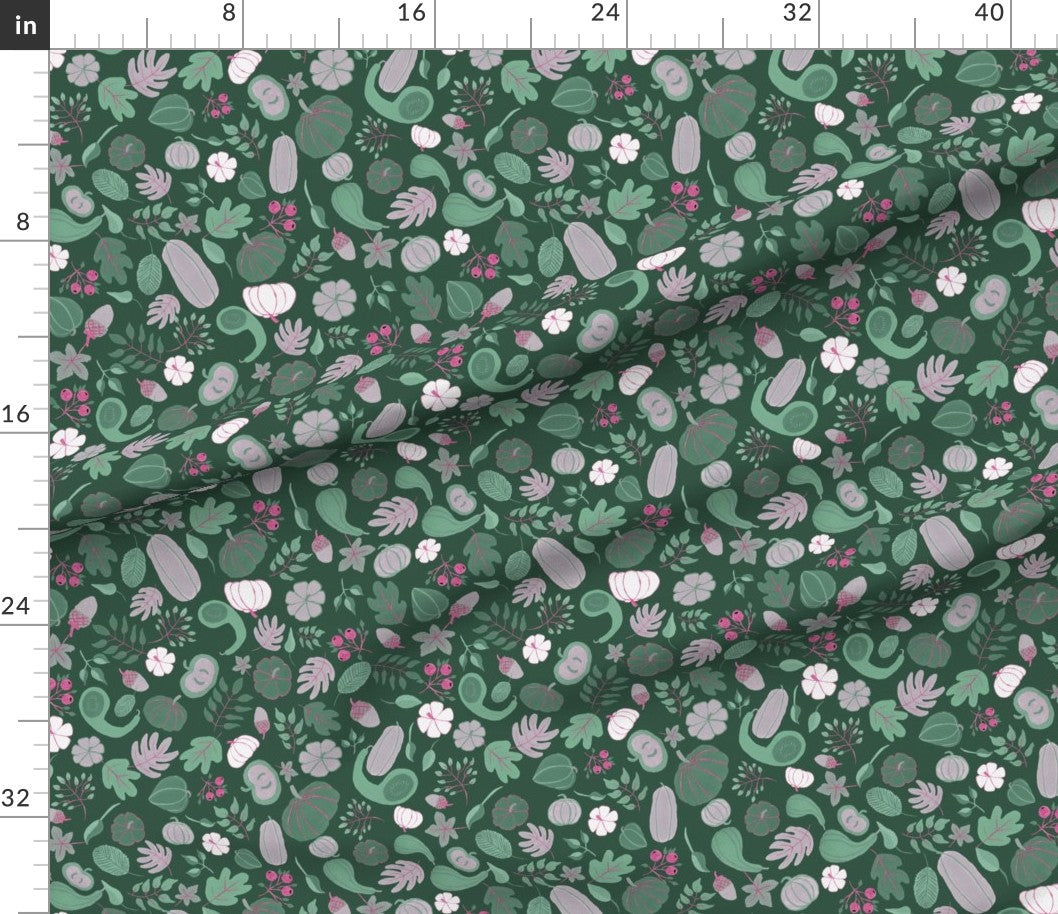 Fall Harvest Design for Fabric & Home Decor - Forest Green