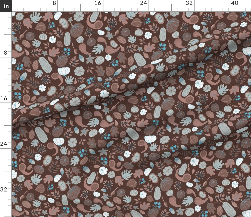 Fall Harvest Design for Fabric & Home Decor - Chocolate Brown