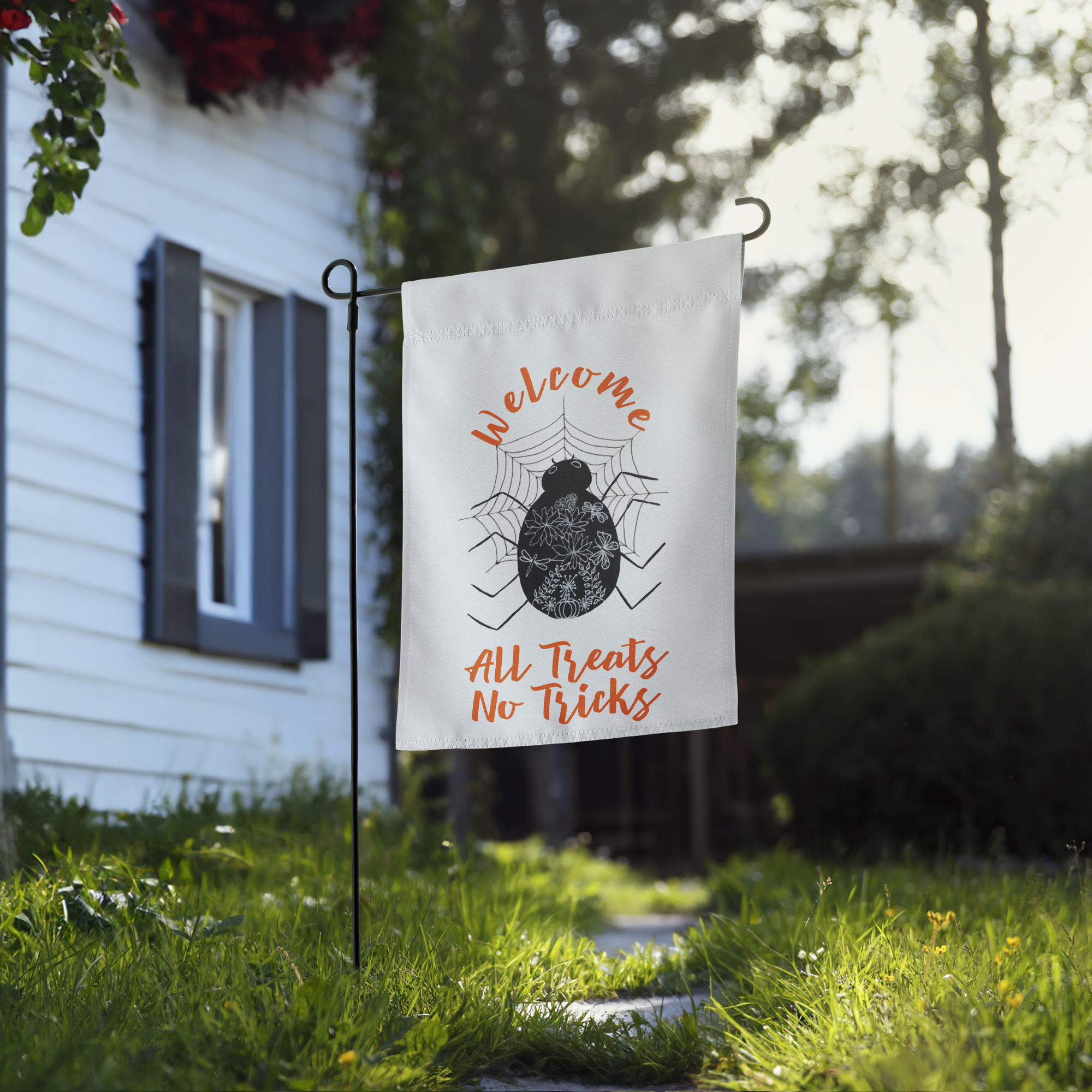 Halloween Yard Flag - White - Enchanted Harvest