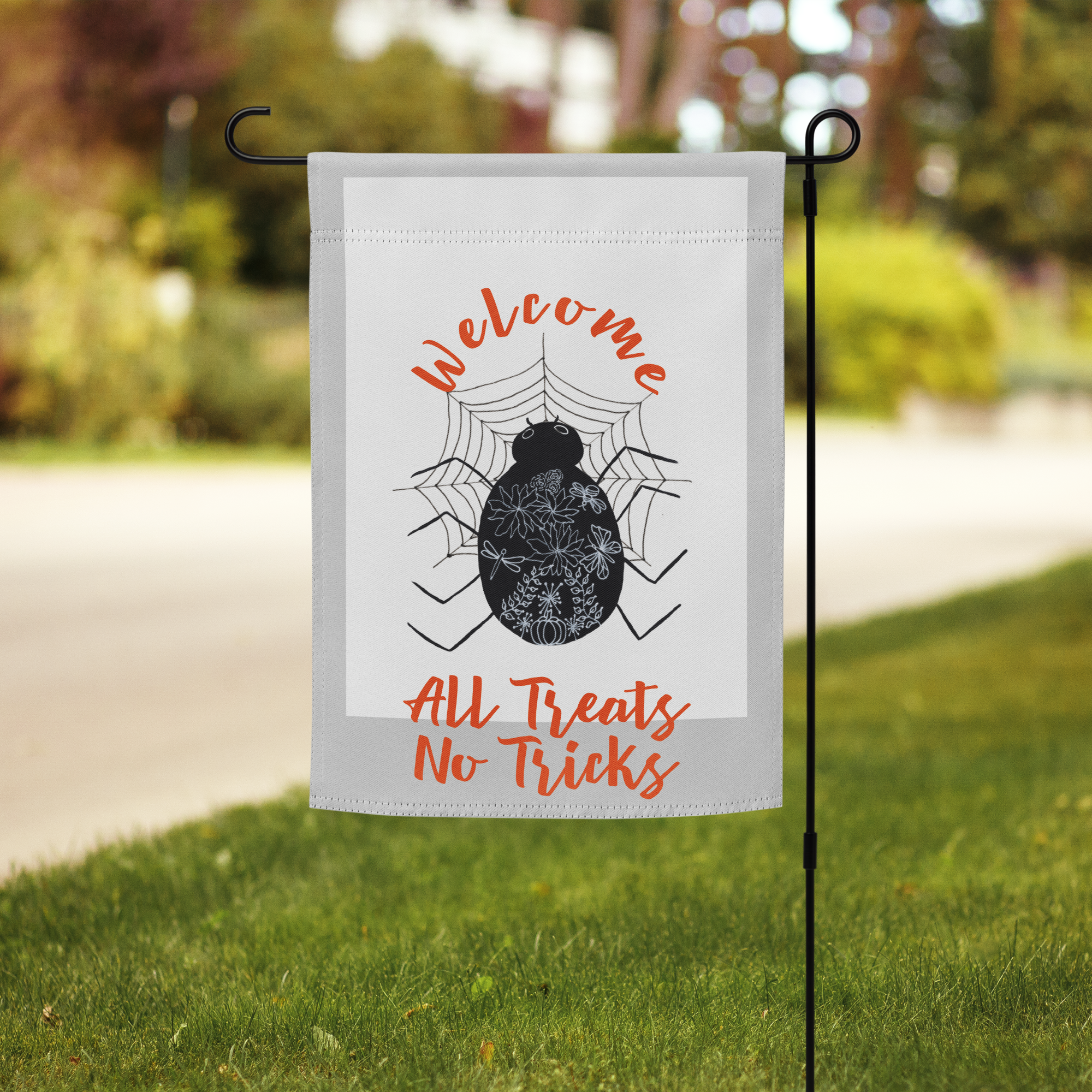 Halloween Yard Flag - White - Enchanted Harvest