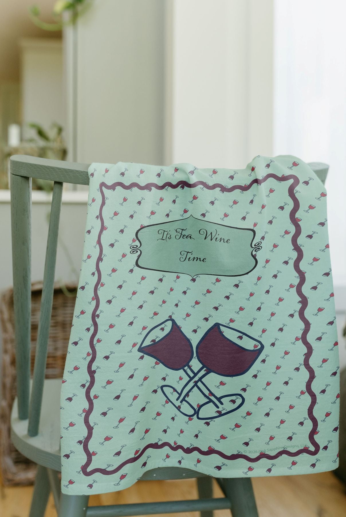 It's Wine Time Tea Towel