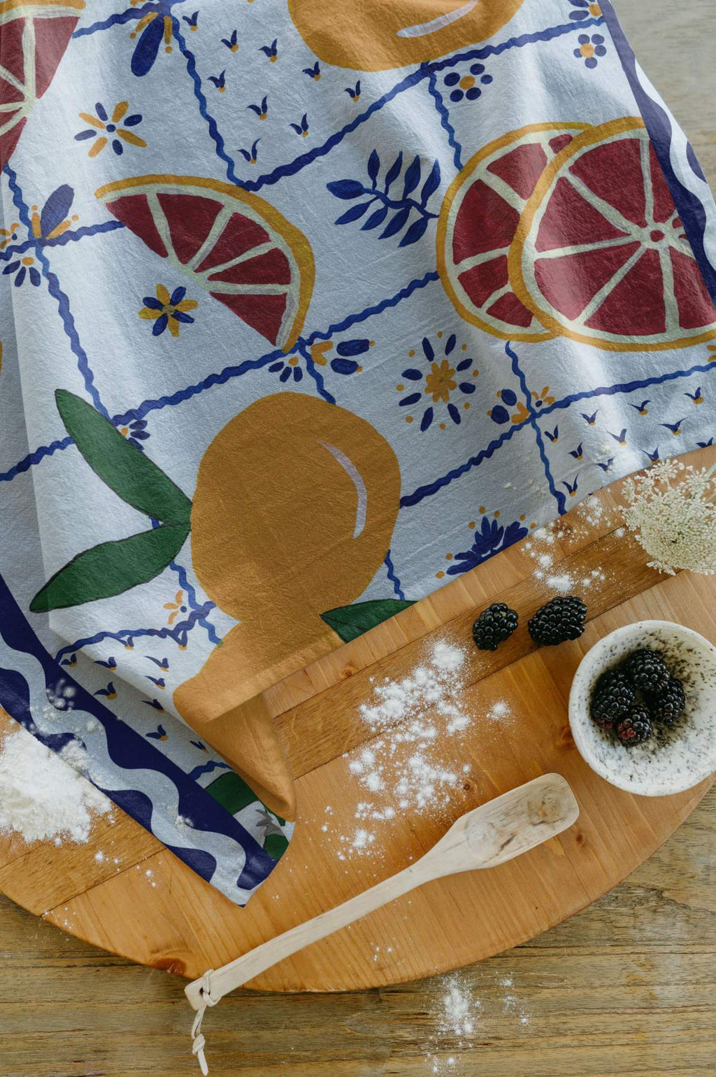 Mediterranean Zest Tea Towel