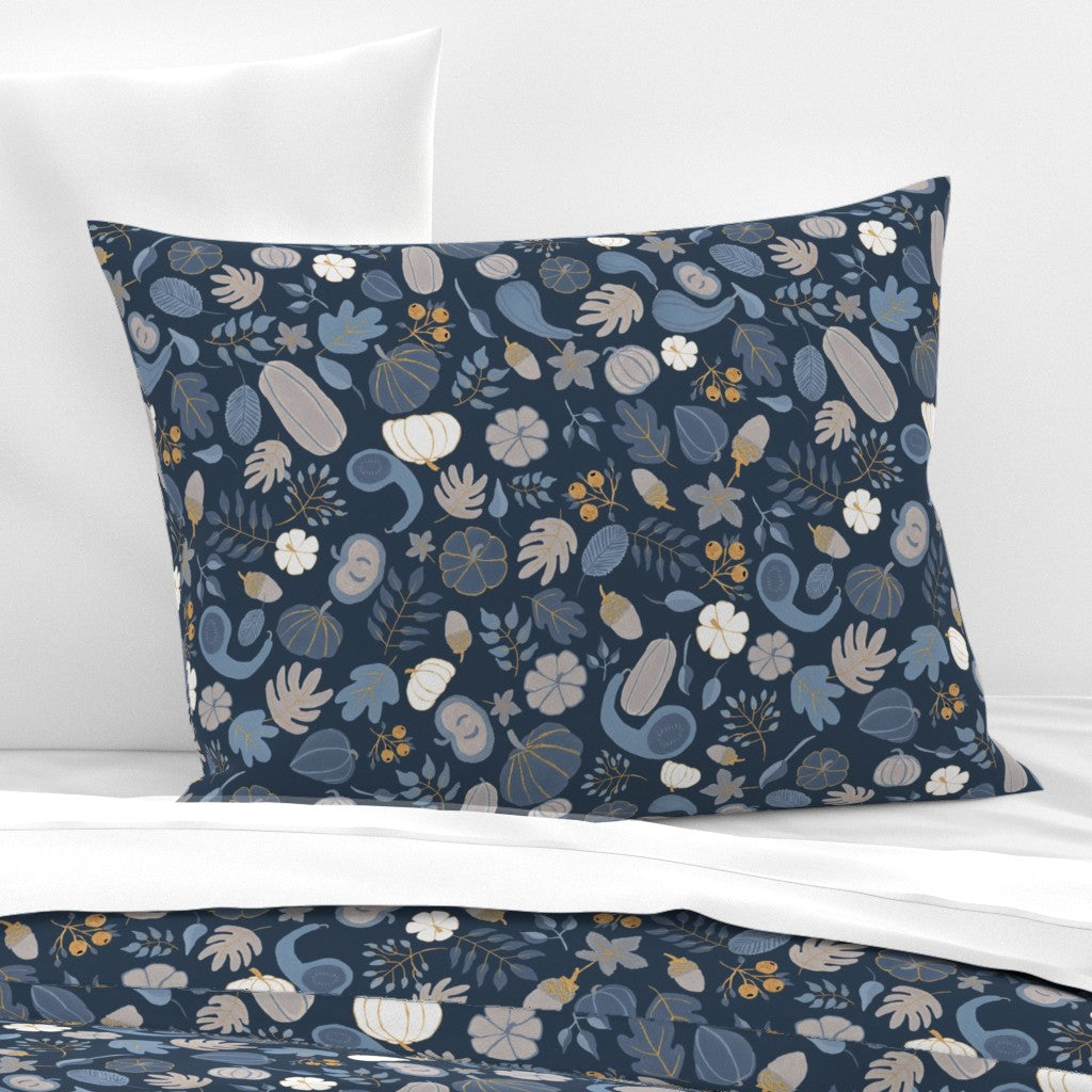 Fall Harvest Design for Fabric & Home Decor - Navy/Gray