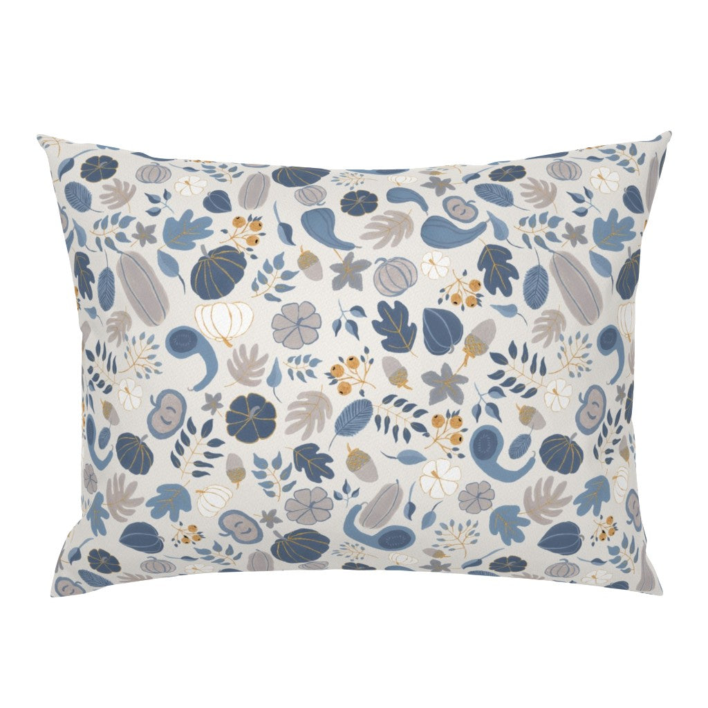 Fall Harvest Design for Fabric & Home Decor - Cloud Dancer/Navy