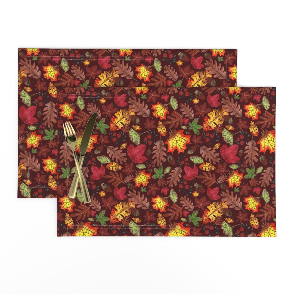 Autumn Grove Design for Fabric & Home Decor - Burgundy