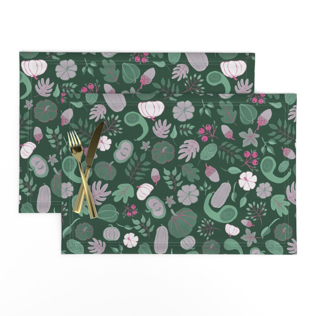 Fall Harvest Design for Fabric & Home Decor - Forest Green