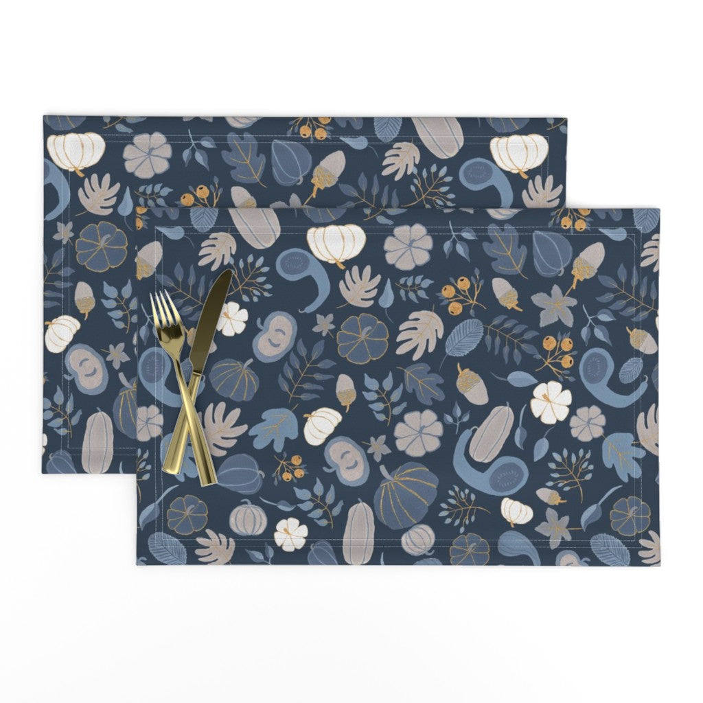 Fall Harvest Design for Fabric & Home Decor - Navy/Gray