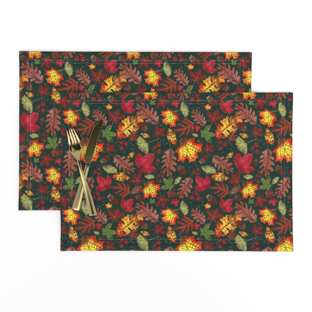 Autumn Grove Design for Fabric & Home Decor - Forest Green