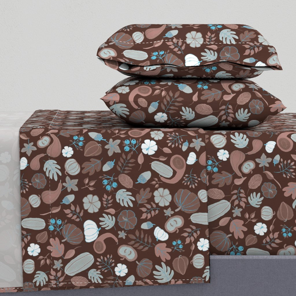 Fall Harvest Design for Fabric & Home Decor - Chocolate Brown