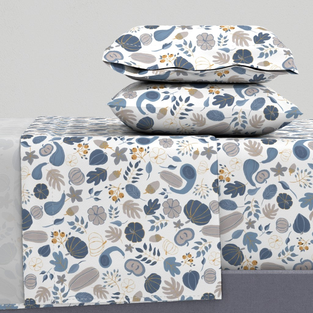 Fall Harvest Design for Fabric & Home Decor - White