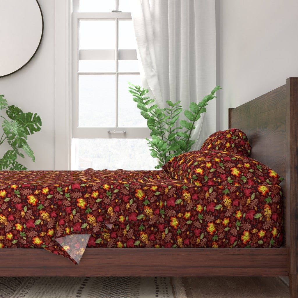 Autumn Grove Design for Fabric & Home Decor - Burgundy