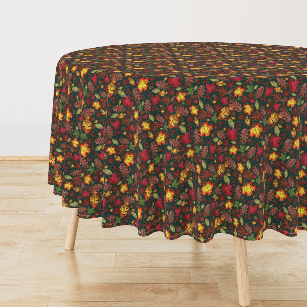 Autumn Grove Design for Fabric & Home Decor - Forest Green