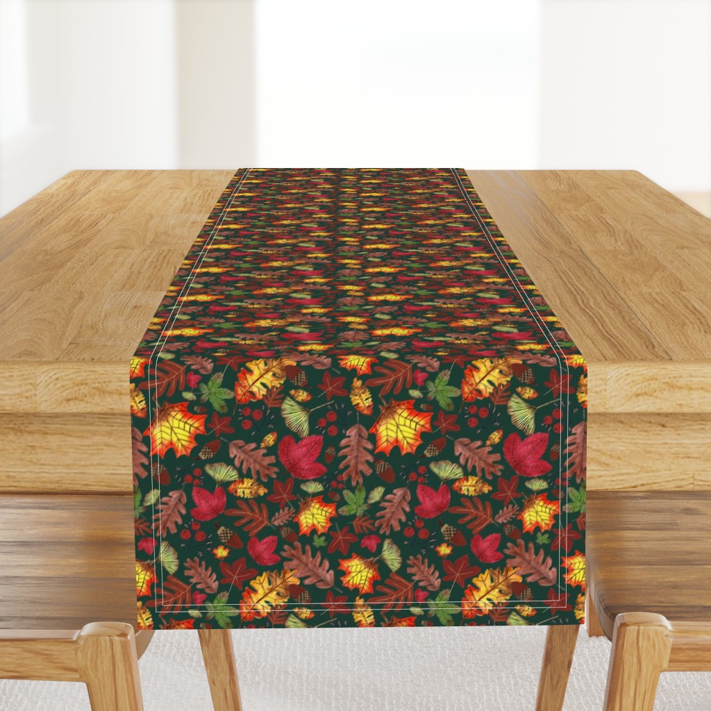 Autumn Grove Design for Fabric & Home Decor - Forest Green