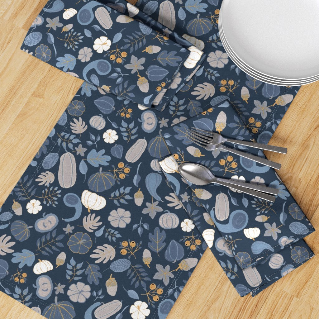 Fall Harvest Design for Fabric & Home Decor - Navy/Gray