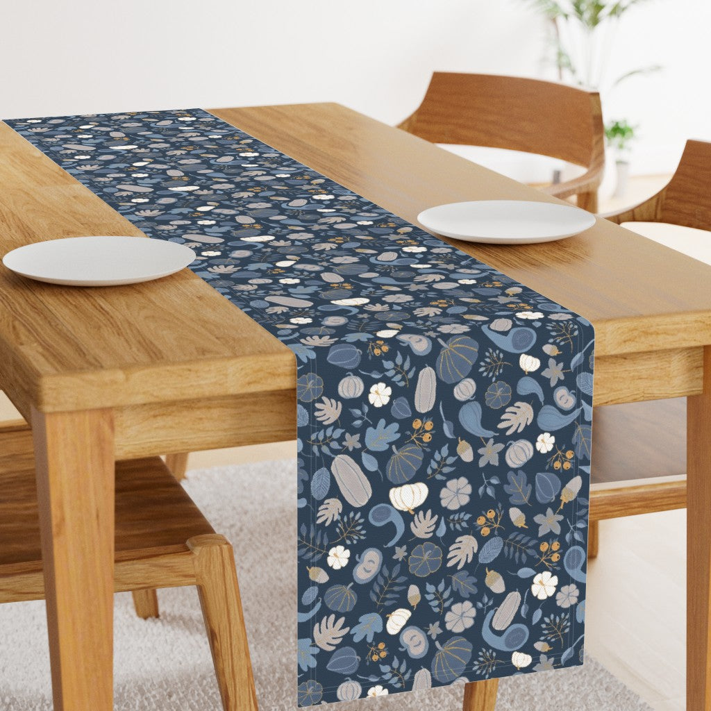 Fall Harvest Design for Fabric & Home Decor - Navy/Gray