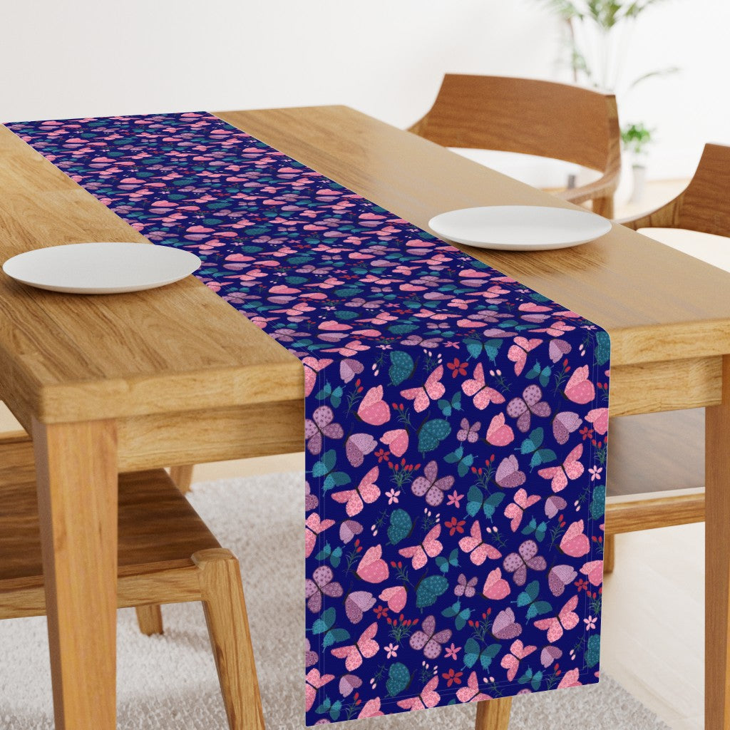 Butterfly Dance in Navy - Midnight Teal Colorway
