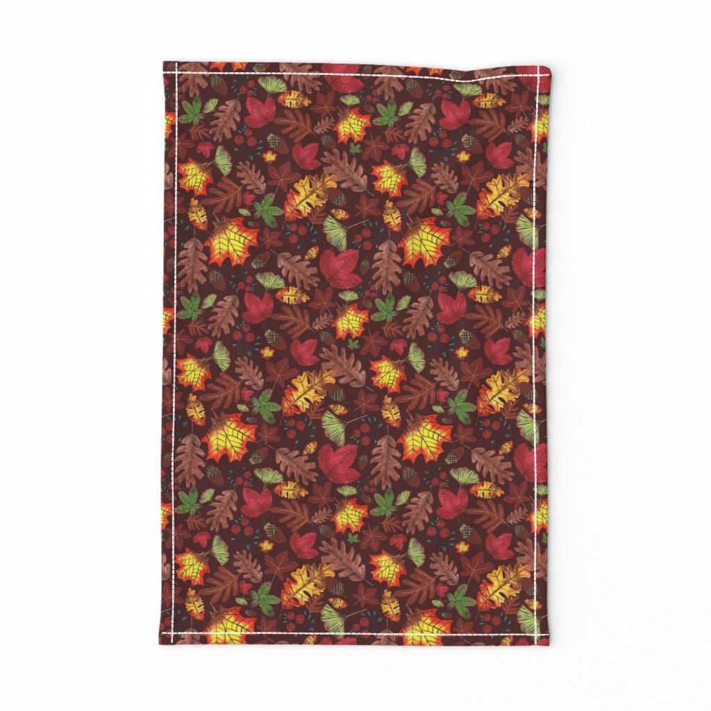 Autumn Grove Design for Fabric & Home Decor - Burgundy