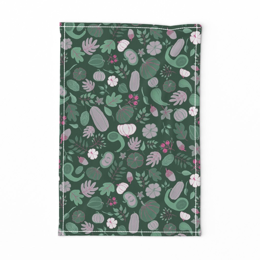 Fall Harvest Design for Fabric & Home Decor - Forest Green