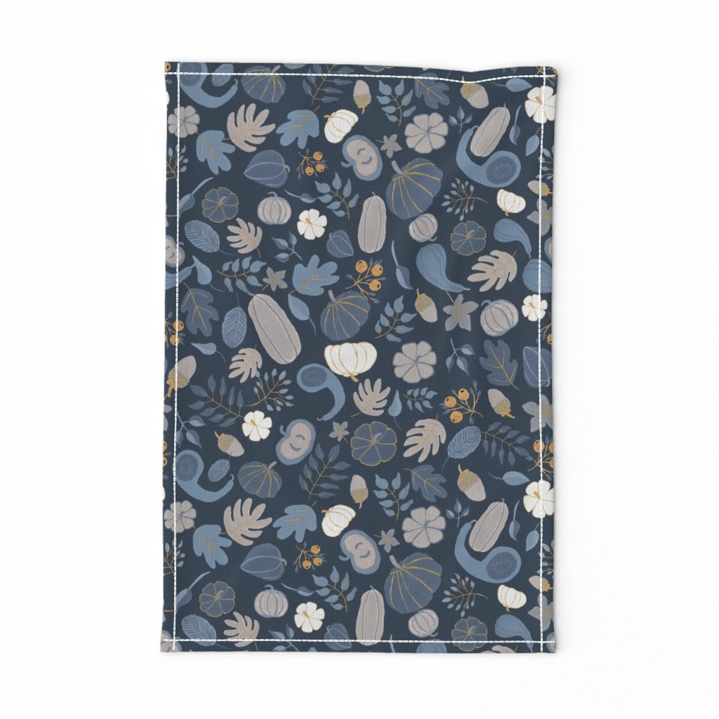 Fall Harvest Design for Fabric & Home Decor - Navy/Gray