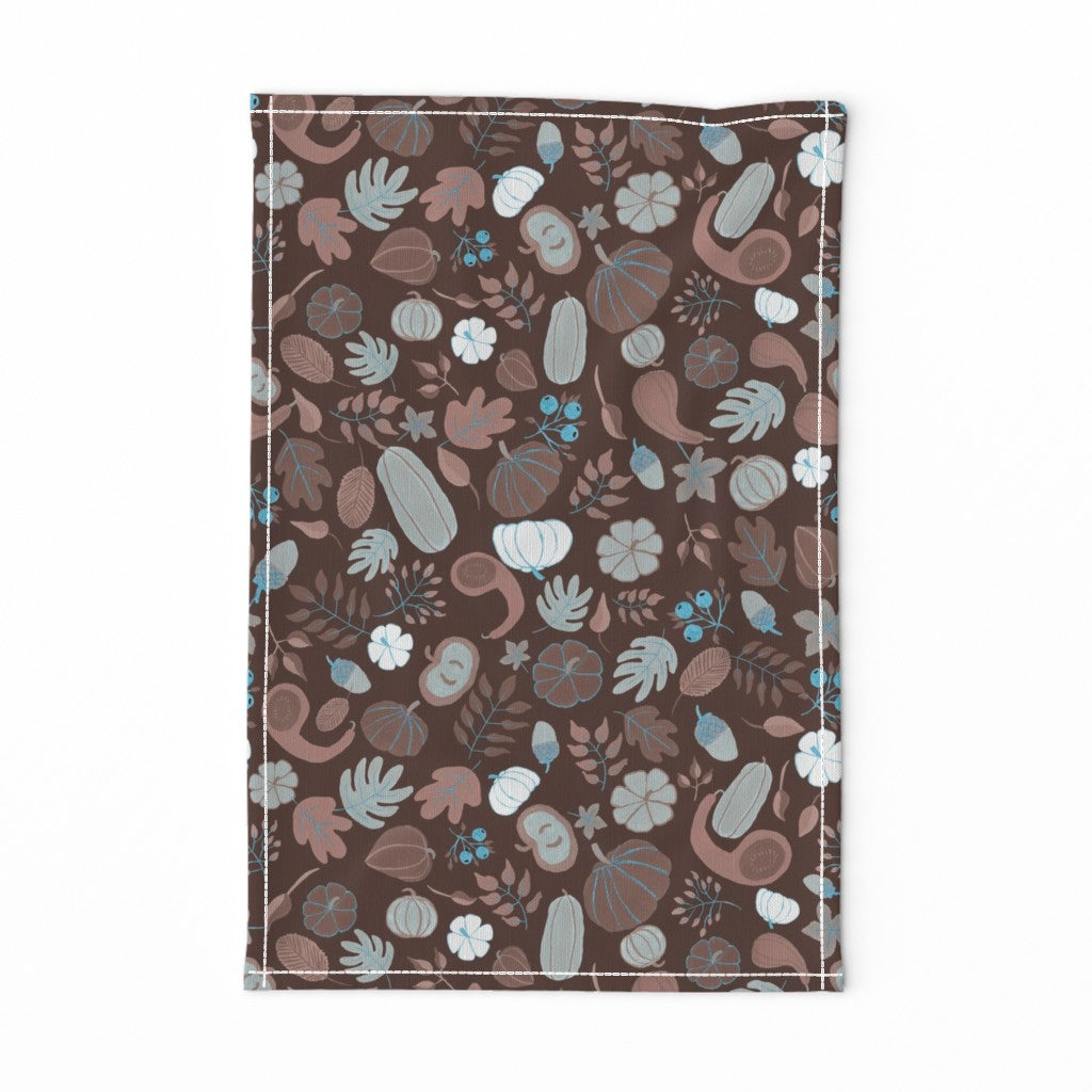 Fall Harvest Design for Fabric & Home Decor - Chocolate Brown