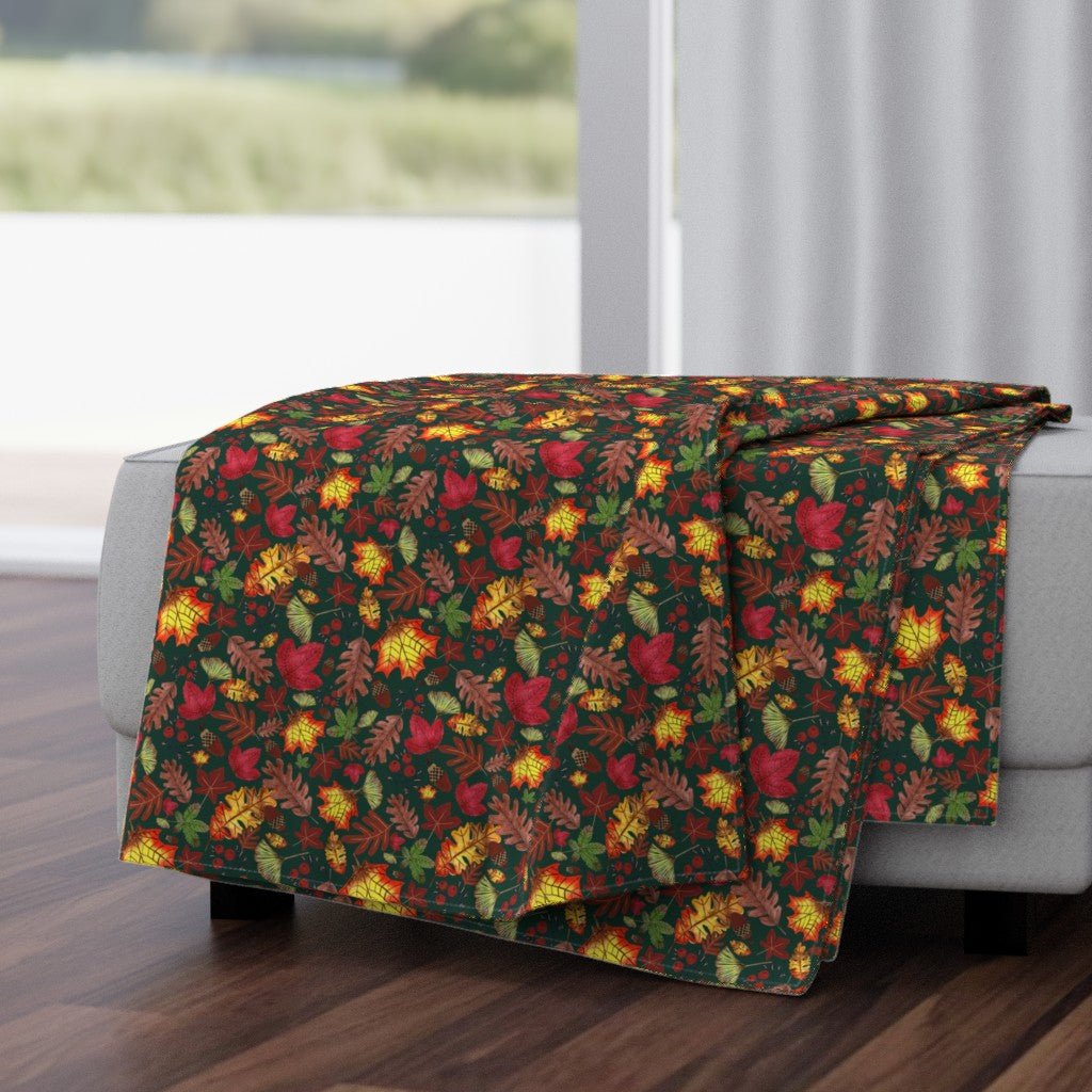 Autumn Grove Design for Fabric & Home Decor - Forest Green